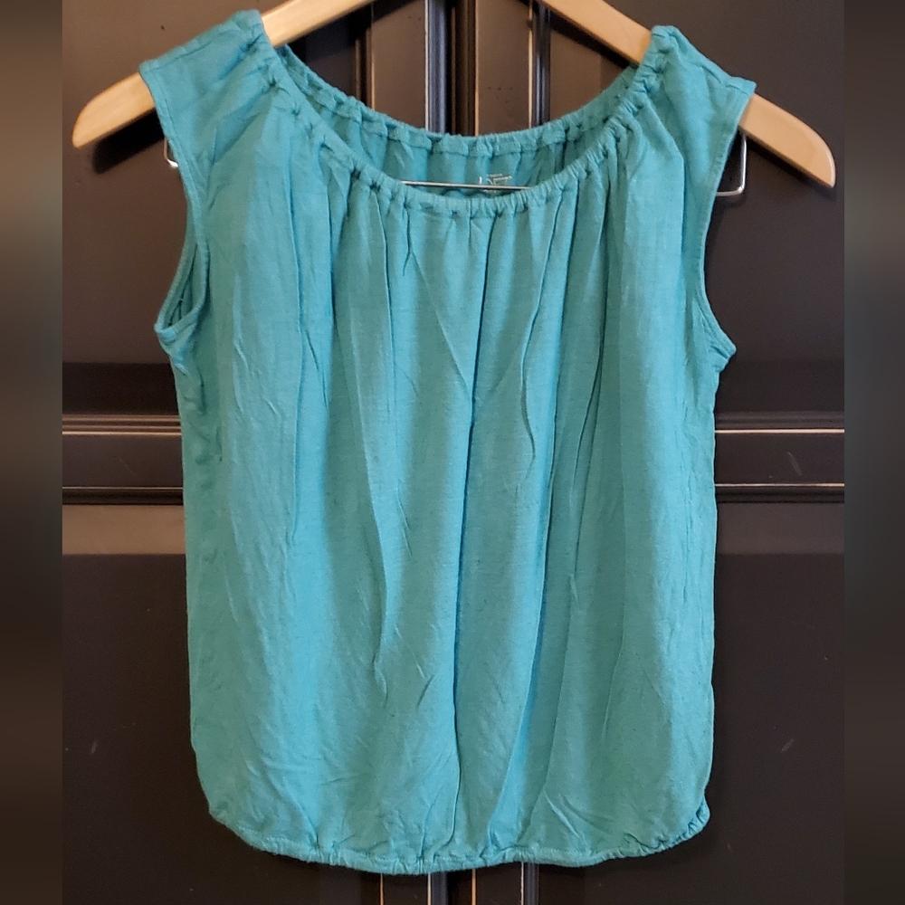 LOFT Turquoise Sleeveless Blouse